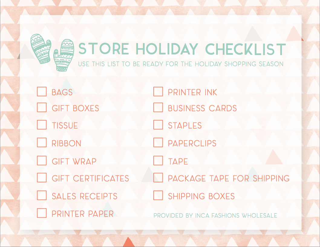 Holiday Store Checklist